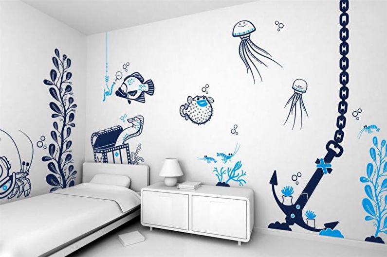 Decoração de parede DIY - Stencils