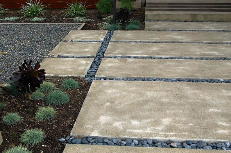 DIY Garden Paths - Losas de hormigón