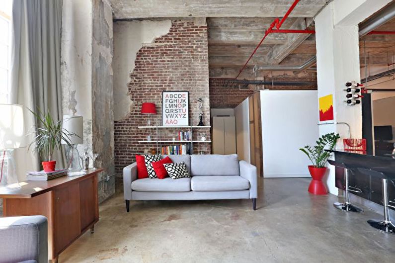 Loft stil 2018 stue design