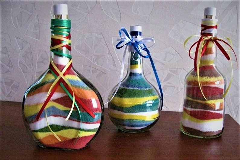 DIY Bottle Decor - Salt Decor