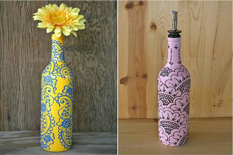 DIY Bottle Decor - Kleurplaten