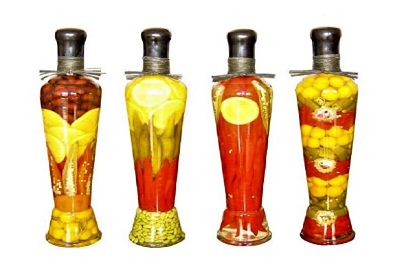 Decoración de botellas de bricolaje - Decoración de verduras y frutas