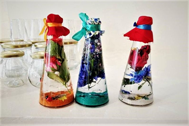 DIY Bottle Decor - Floral Decor