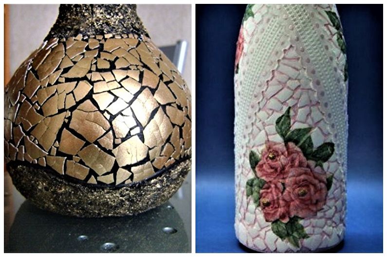 DIY Bottle Decor - Egg Shell Decor