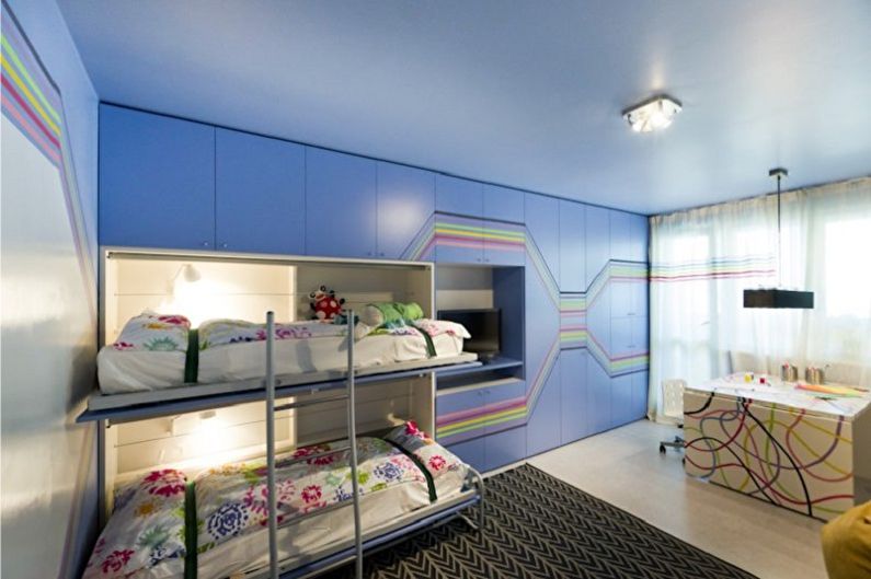 Quarto infantil de alta tecnologia para dois meninos - Design de Interiores