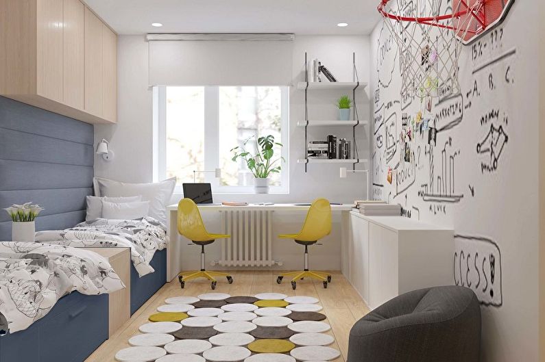 Design de quarto infantil para dois meninos - iluminação e decoração