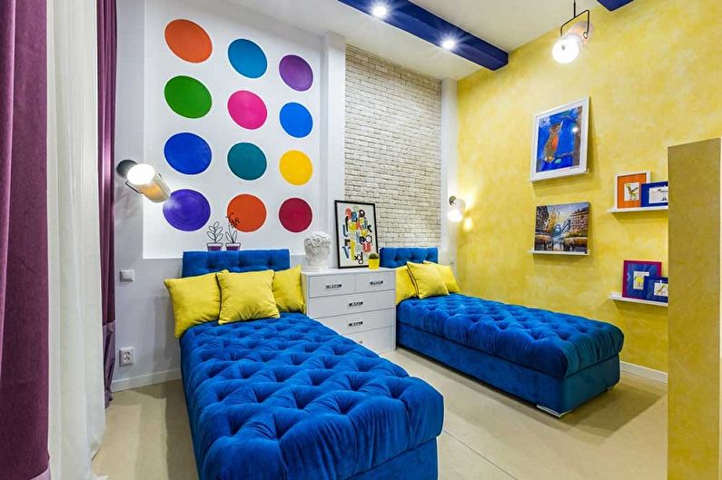 Design de interiores de um quarto infantil para dois meninos - foto