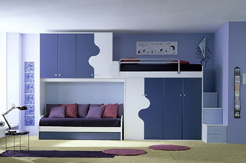 Interieur van een kinderkamer voor twee jongens - foto