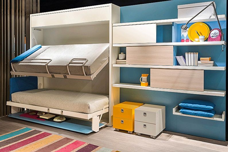 Interieur van een kinderkamer voor twee jongens - foto