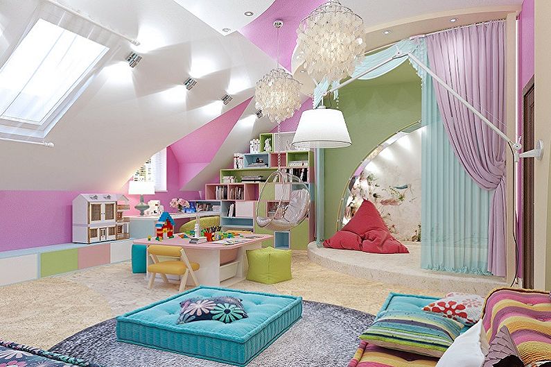 Muebles para una habitación infantil para dos niñas - Juego