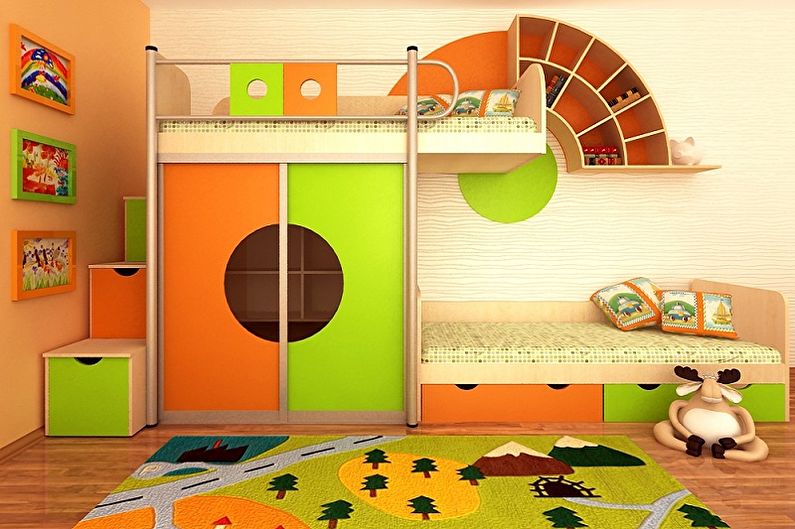 Disseny d’interiors d’una habitació infantil per a dues nenes - foto