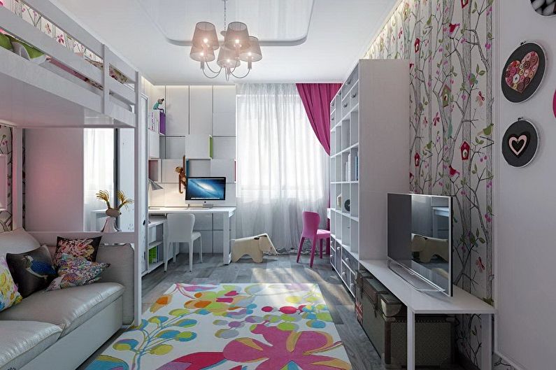 Disseny d’interiors d’una habitació infantil per a dues nenes - foto