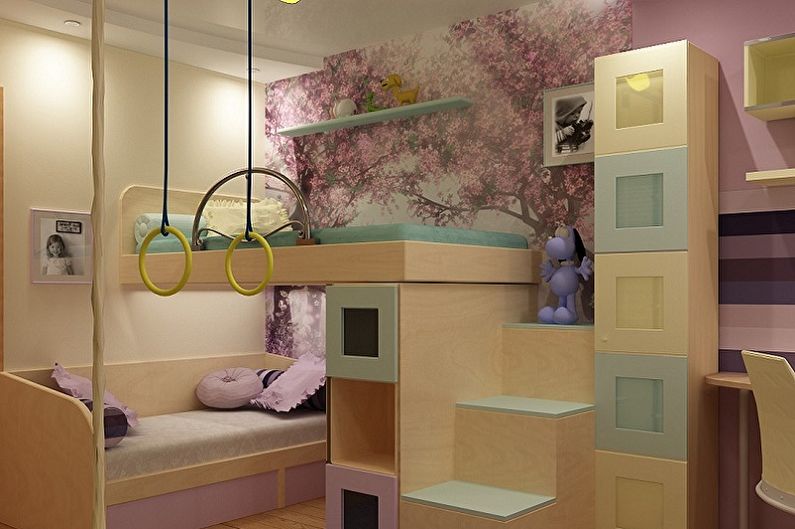 Disseny d’interiors d’una habitació infantil per a dues nenes - foto