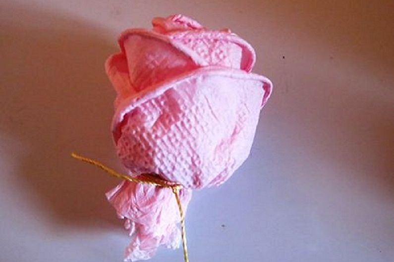 DIY-tusjblomster - Delikat rosa blomst