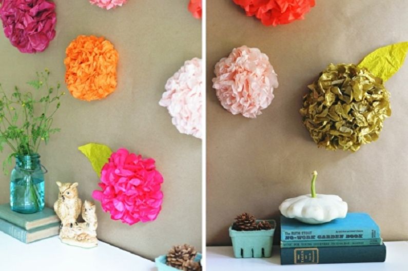 DIY-bloemen van servetten - pioenen