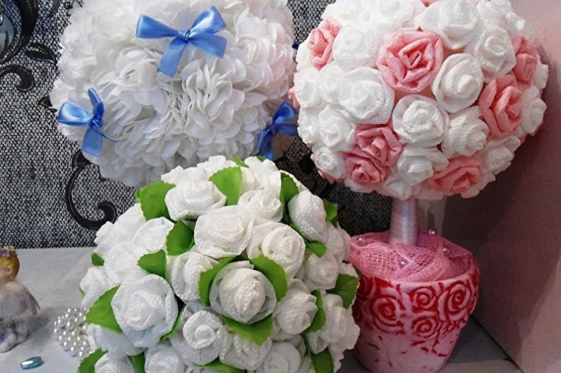 DIY flores de guardanapos - foto