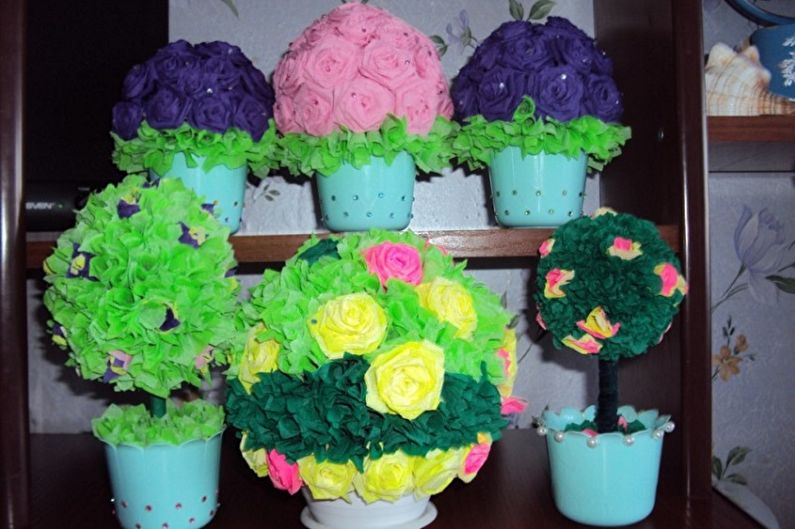 DIY flores de guardanapos - foto