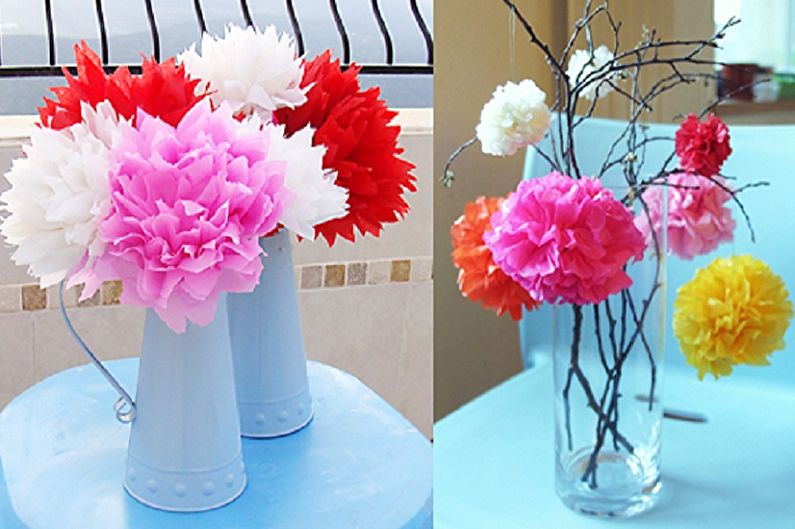 DIY flores de guardanapos - foto