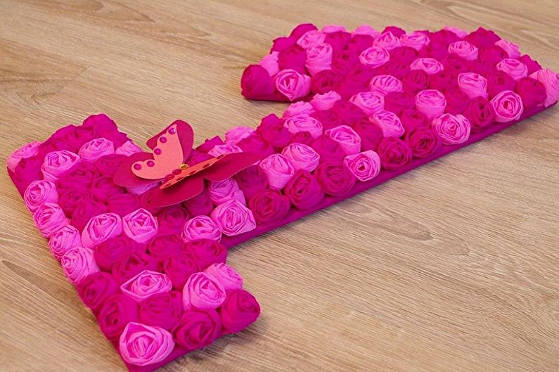 Flores de bricolaje de servilletas - foto