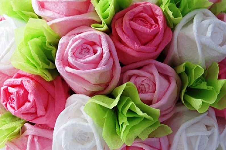 DIY flowers from napkins (80 photos)