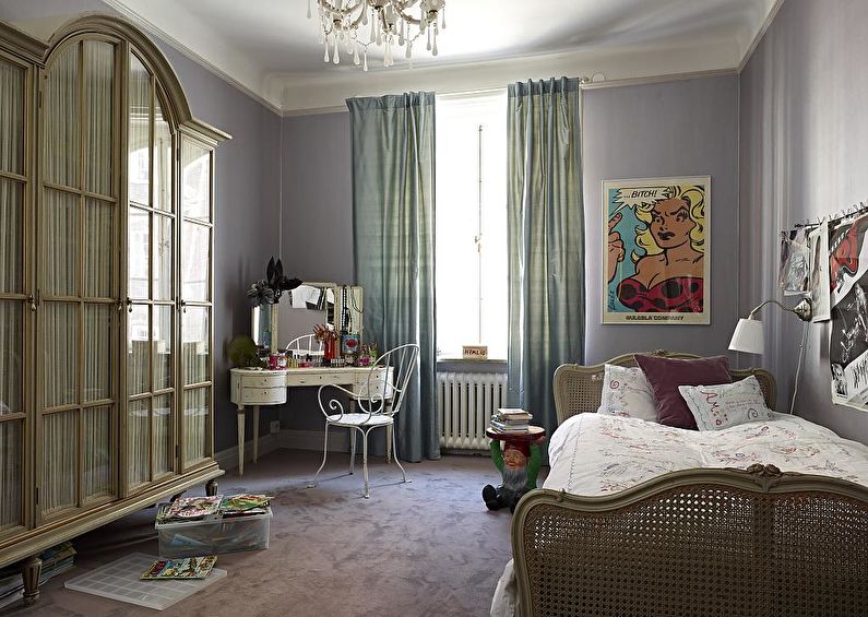 Couleur grise à l'intérieur d'une chambre d'enfant