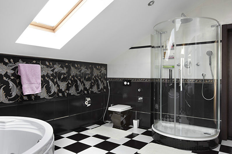 Bathroom design in a country house