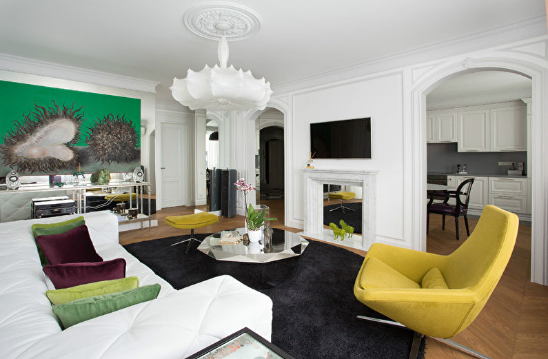 Alice Através do Espelho: Living Room Design, Kiev - foto 1