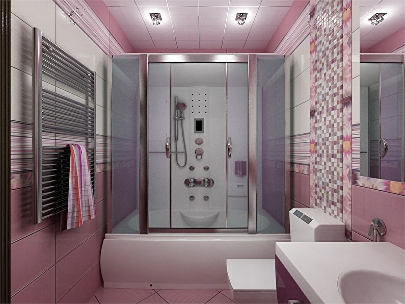 Interior design di un bagno a Krusciov