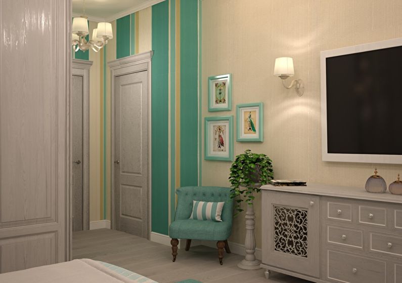 Slaapkamer met een turquoise accent - foto 4