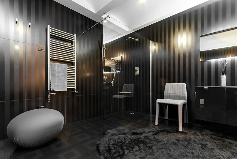 Habitación negra: interior del baño - foto 4