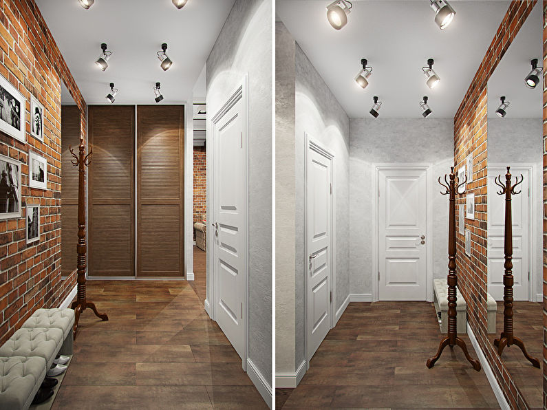 Interior design of a small hallway