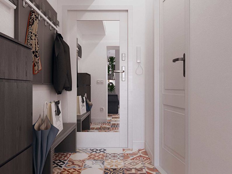 Interior design of a small hallway