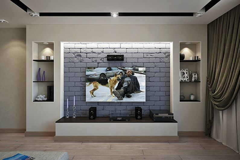 Drywall TV Niche in de woonkamer