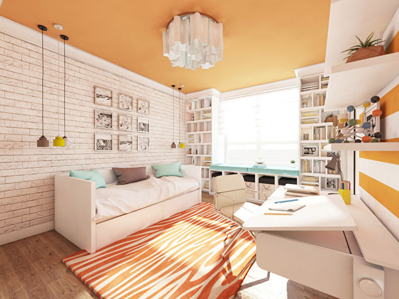 Orange Sky: Habitación infantil 20 m2