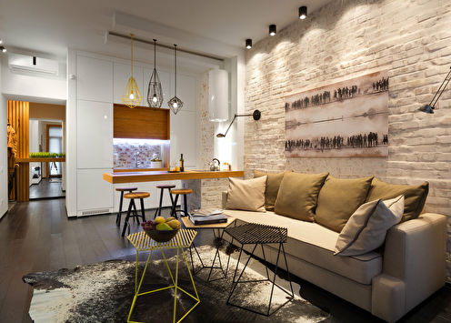 Projeto de design do apartamento Notki Loft