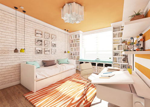 Orange Sky: Habitación infantil 20 m2