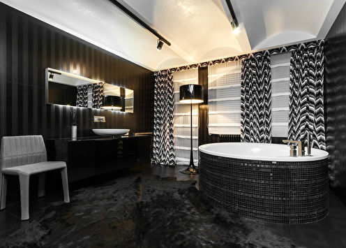 Black Room: Bathroom Interior