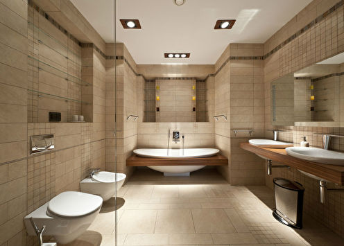 Salle de bain ergonomique brutale