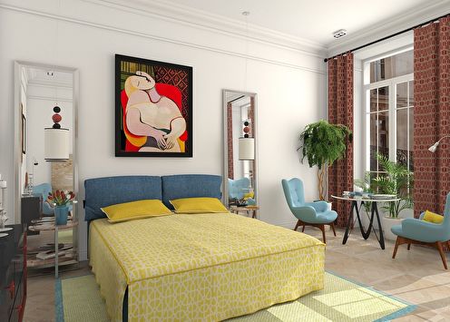 “Inspirado por Picasso”: diseño de dormitorio