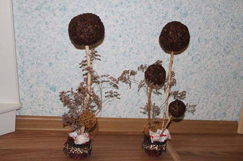 DIY káva topiary (kávovník) - fotografia