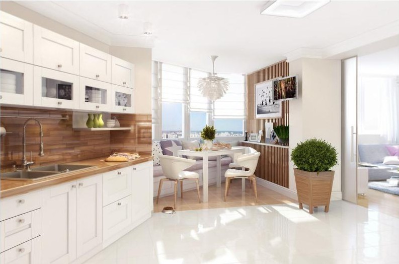 Kitchen-Dining Room Design - Podium Zoning