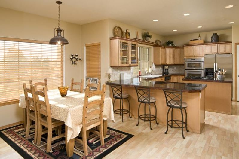 Kitchen-Dining Room Design - Lighting Zoning