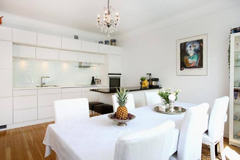 White kitchen-dining room - Interior Design