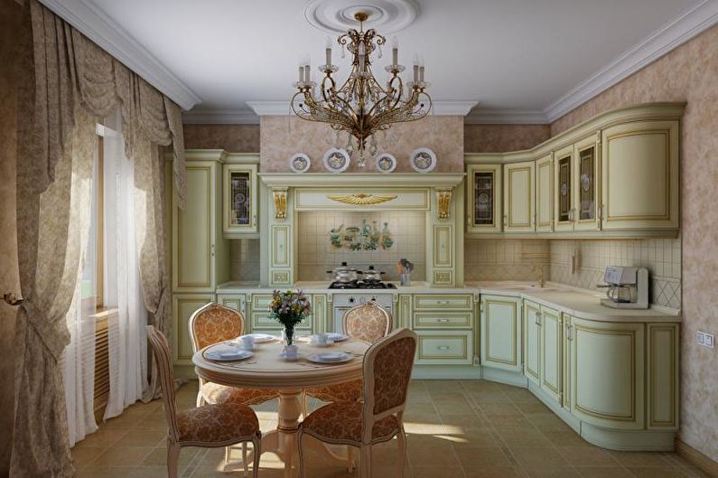 Cucina-sala da pranzo in stile classico - Interior Design