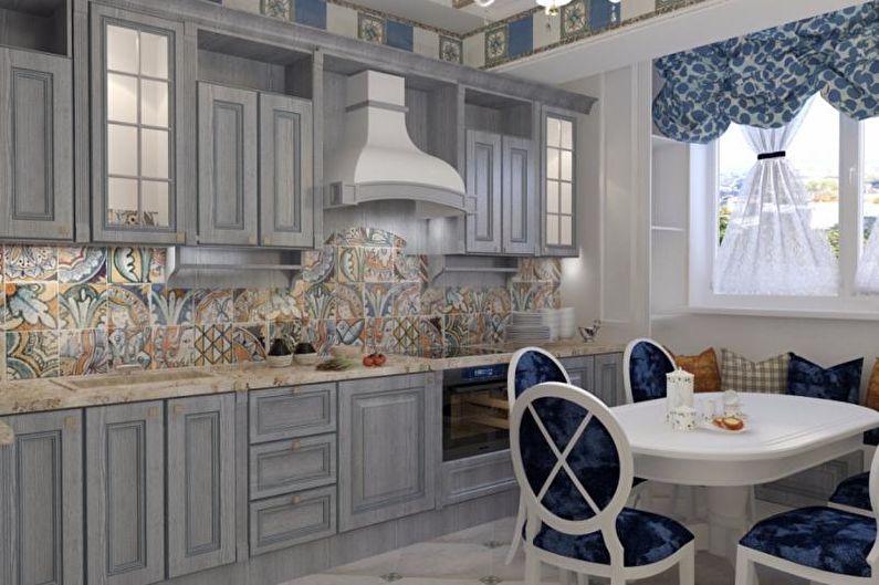 Kitchen-dining room in the style of Provence - Interior Design