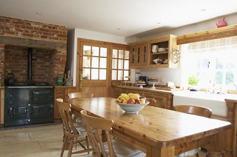 Country-style kitchen-dining room - Interior Design