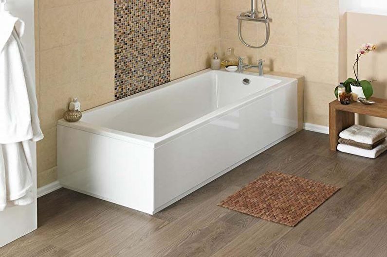 Design del bagno combinato - Finitura a pavimento