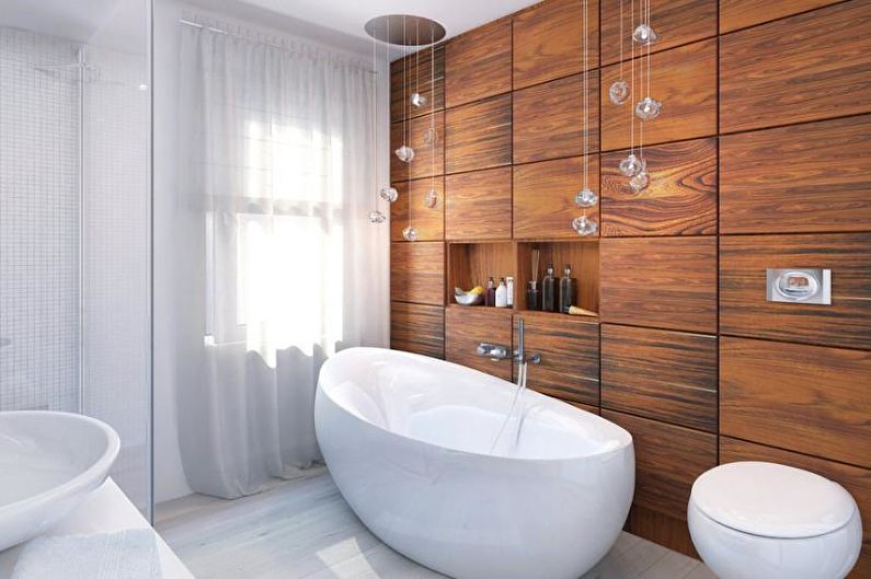 Baño combinado en un estilo moderno - Diseño de interiores