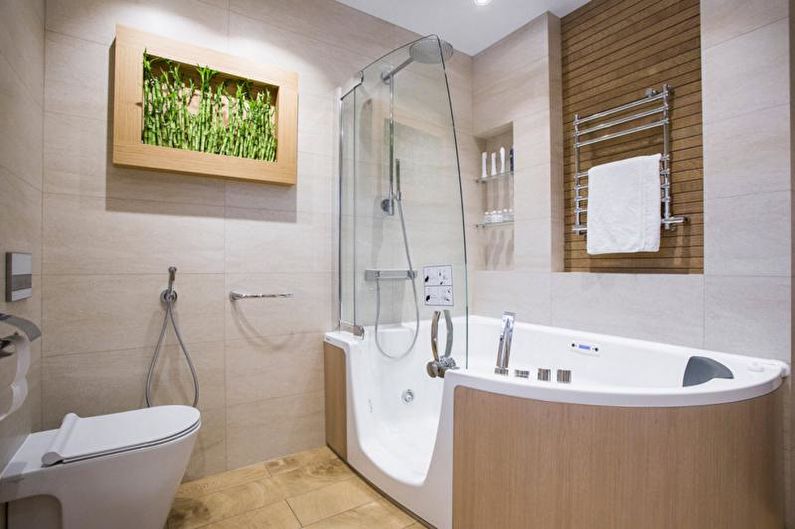 Aménagement intérieur d'une salle de bain combinée - photo