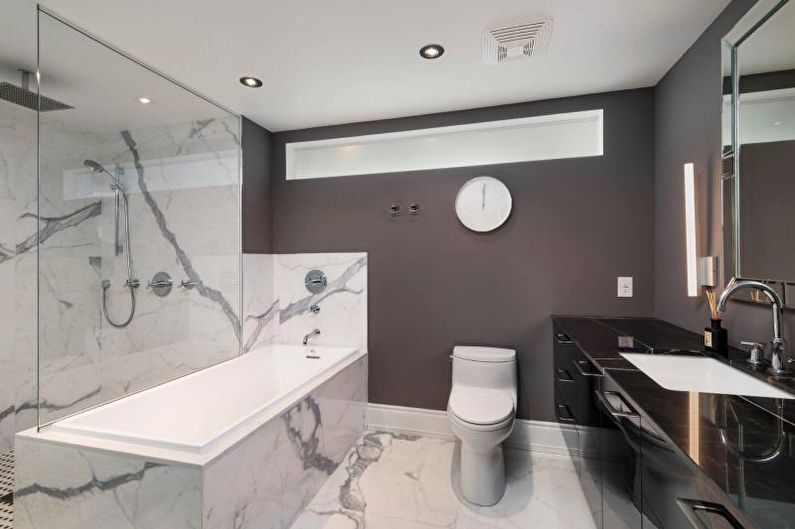 Diseño interior de un baño combinado - foto